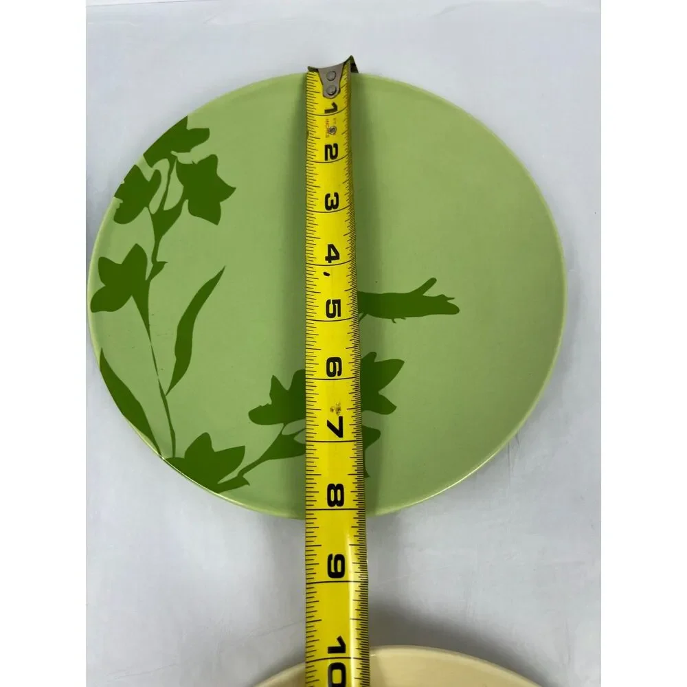 Vintage RedEnvelope Ceramic Snack Plates Set of 4 Pastel Botanical Cottagecore